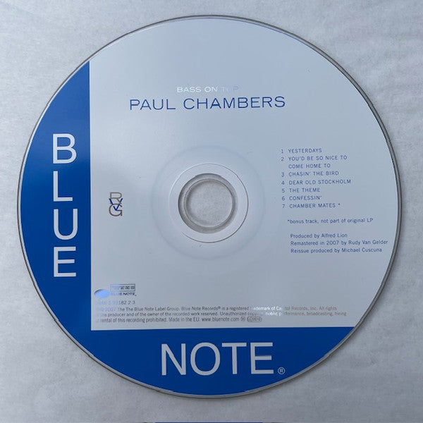 Paul Chambers Quartet : Bass On Top (CD, Album, RE, RM)