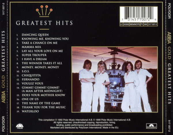 ABBA : Gold (Greatest Hits) (CD, Comp, Ltd, RE, RM, Sig)