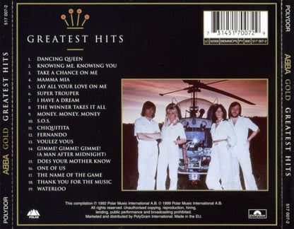 ABBA : Gold (Greatest Hits) (CD, Comp, Ltd, RE, RM, Sig)