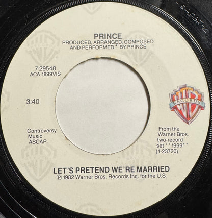 Prince : Let's Pretend We're Married (7", Single, Win)