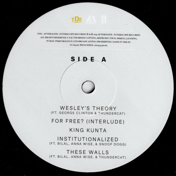 Kendrick Lamar : To Pimp A Butterfly (2xLP, Album, RP, Gat)