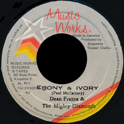 Dean Fraser & The Mighty Diamonds : Ebony & Ivory (7")