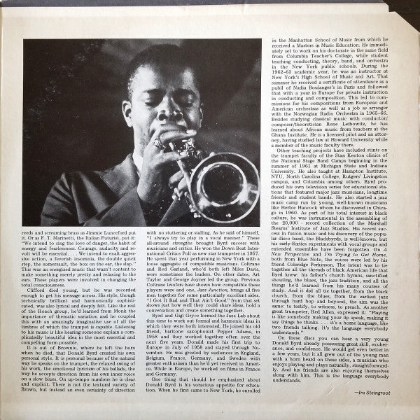 Donald Byrd : House Of Byrd (2xLP, Comp)