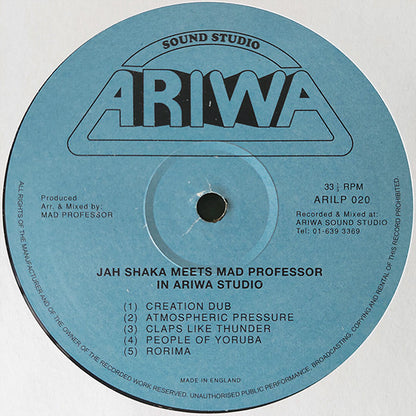 Jah Shaka Meets Mad Professor : At Ariwa Sounds (LP, Album, RE, Ind)
