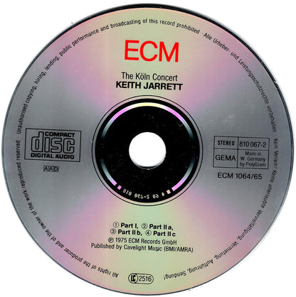 Keith Jarrett : The Köln Concert (CD, Album, RE)