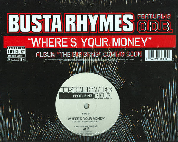 Busta Rhymes Featuring O.D.B.* : Where's Your Money (12")