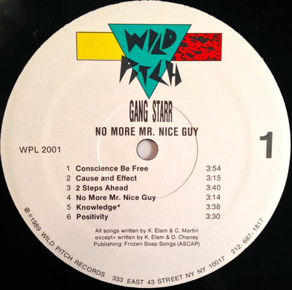 Gang Starr : No More Mr. Nice Guy (LP, Album)