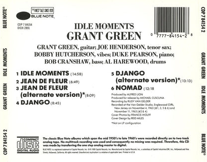 Grant Green : Idle Moments (CD, Album, RE)