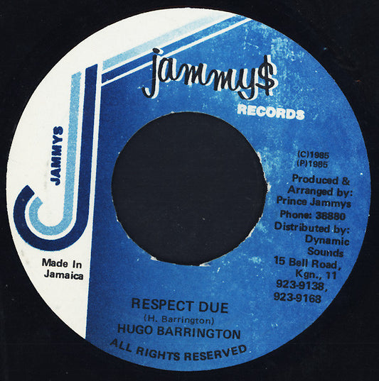 Hugo Barrington : Respect Due (7")