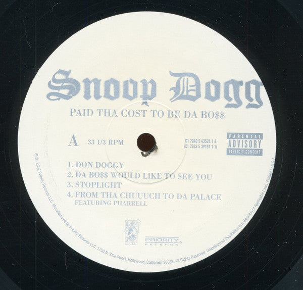 Snoop Dogg : Paid Tha Cost To Be Da Bo$$ (3xLP, Album)