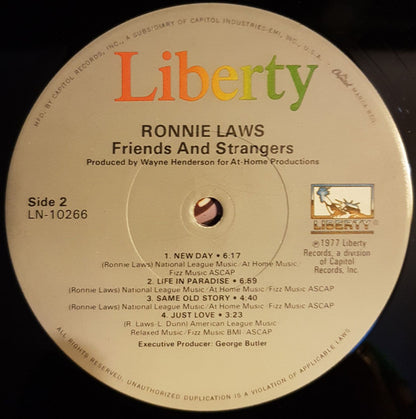 Ronnie Laws : Friends And Strangers (LP, Album, RE)