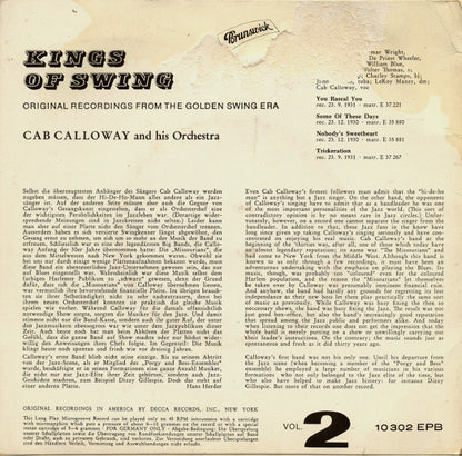 Cab Calloway And His Orchestra : 1931 - Kings Of Swing Vol. 2 (7", EP)
