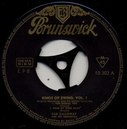 Cab Calloway And His Orchestra : 1931 - Kings Of Swing Vol. 2 (7", EP)