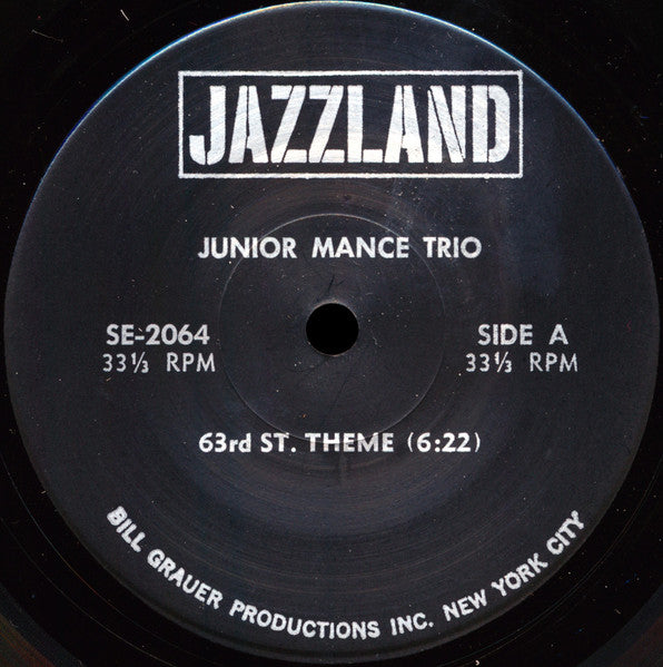 Junior Mance Trio : At The Village Vanguard (7", Jukebox)