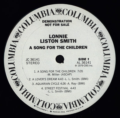 Lonnie Liston Smith : A Song For The Children (LP, Album, Promo)