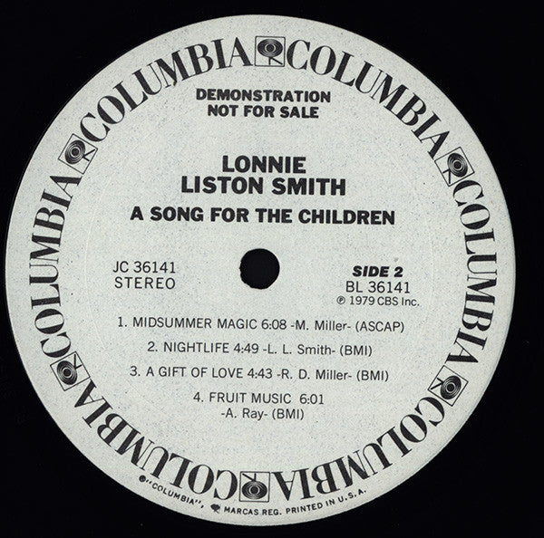 Lonnie Liston Smith : A Song For The Children (LP, Album, Promo)