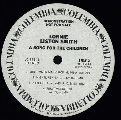 Lonnie Liston Smith : A Song For The Children (LP, Album, Promo)