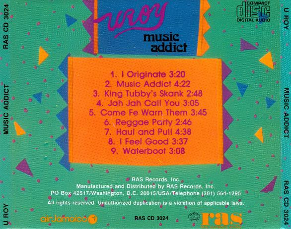 U Roy* : Music Addict (CD, Album)