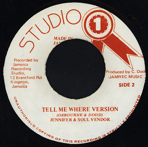 Jennifer Lara : Tell Me Where (7")