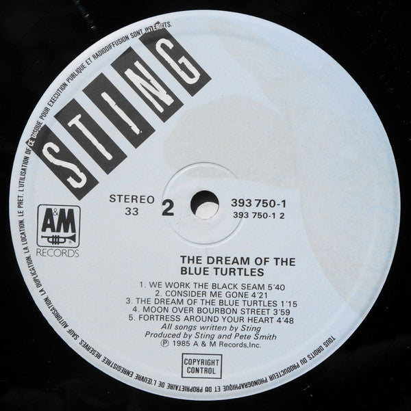 Sting : The Dream Of The Blue Turtles (LP, Album)