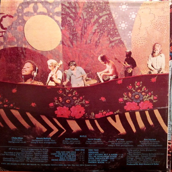 Rufus Featuring Chaka Khan : Rags To Rufus (LP, Album, Bla)
