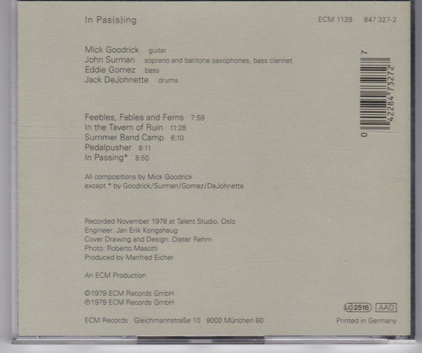 Mick Goodrick : In Pas(s)ing (CD, Album, RE)