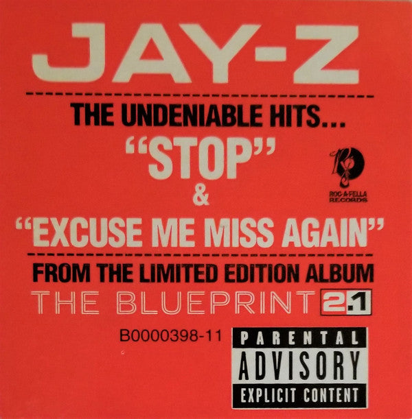 Jay-Z : Stop / Excuse Me Miss Again (12")