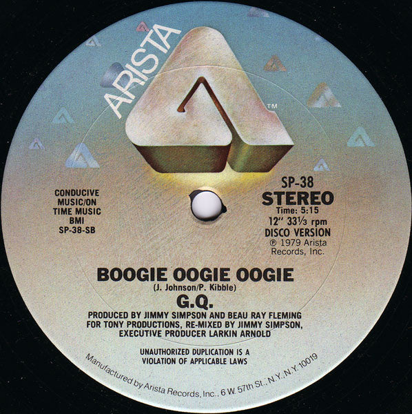 GQ : Disco Nights (Rock-Freak) / Boogie Oogie Oogie (12", Single)
