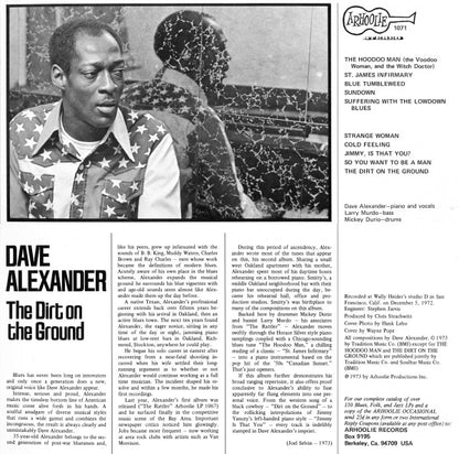 Dave Alexander (7) : The Dirt On The Ground (LP, Album)