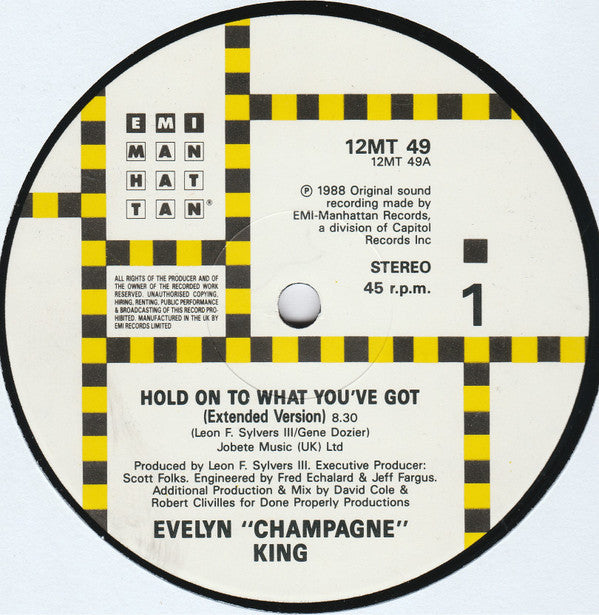 Evelyn King : Hold On To What You've Got (12", Single)