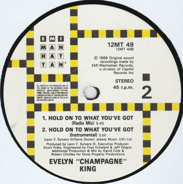 Evelyn King : Hold On To What You've Got (12", Single)