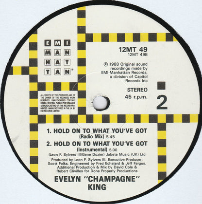 Evelyn King : Hold On To What You've Got (12", Single)