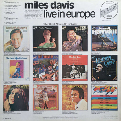 Miles Davis : Live In Europe (LP, Album, RE)