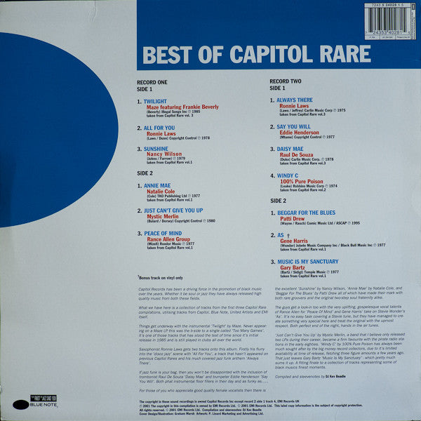 Various : The Best Of Capitol Rare (2xLP, Comp)