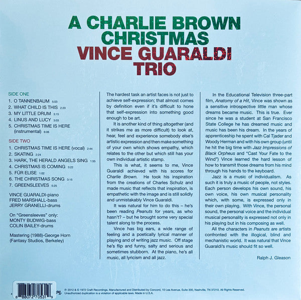 Vince Guaraldi Trio : A Charlie Brown Christmas (LP, Album, Ltd, RE, "Ch)