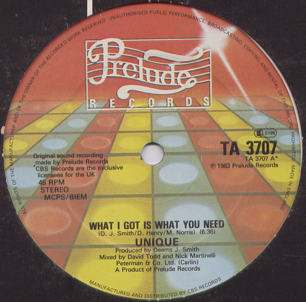 Unique (5) : What I Got Is What You Need (12", Single)