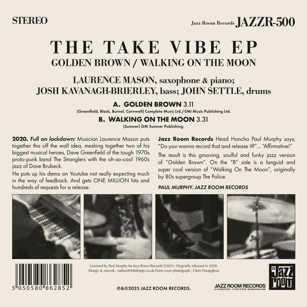 The Take Vibe EP : Golden Brown / Walking On The Moon (7", Single, Ltd)