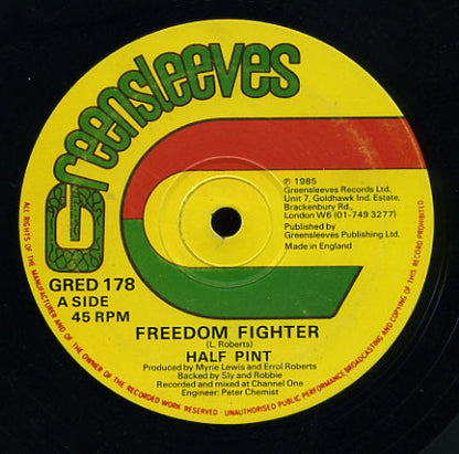 Half Pint (3) : Freedom Fighter / Hold On (12")