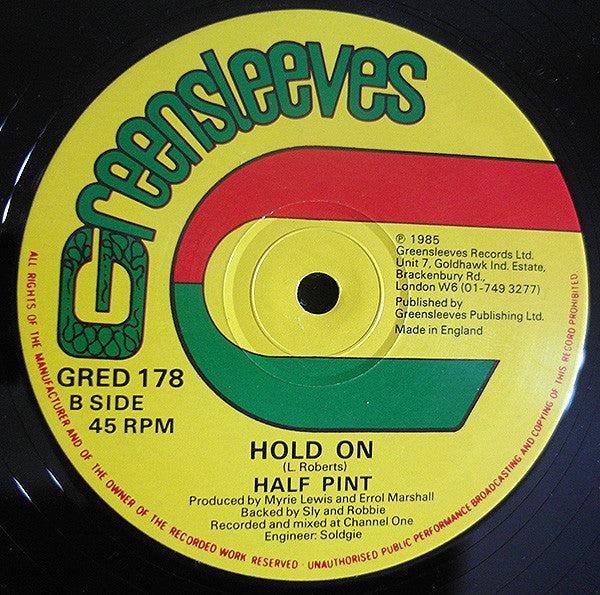 Half Pint (3) : Freedom Fighter / Hold On (12")