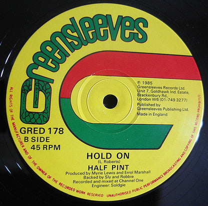 Half Pint (3) : Freedom Fighter / Hold On (12")