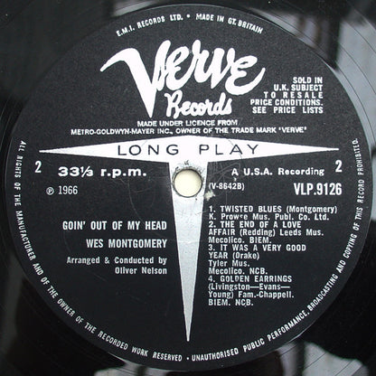Wes Montgomery : Goin' Out Of My Head (LP, Album, Mono)
