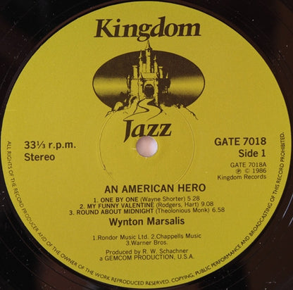 Wynton Marsalis : An American Hero (LP, Album)