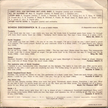 Sarah Vaughan : Sarah Vaughan (7", EP)