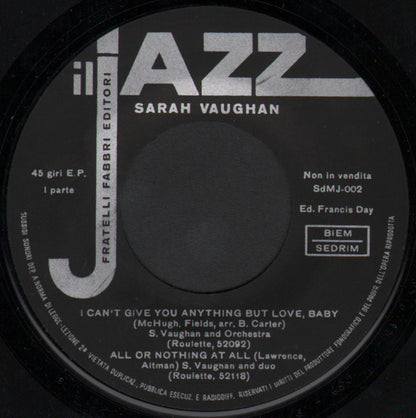 Sarah Vaughan : Sarah Vaughan (7", EP)