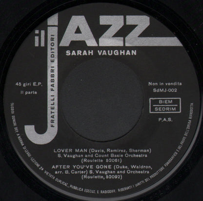 Sarah Vaughan : Sarah Vaughan (7", EP)