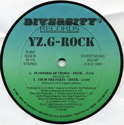 YZ, G.Rock : In Control Of Things (12")