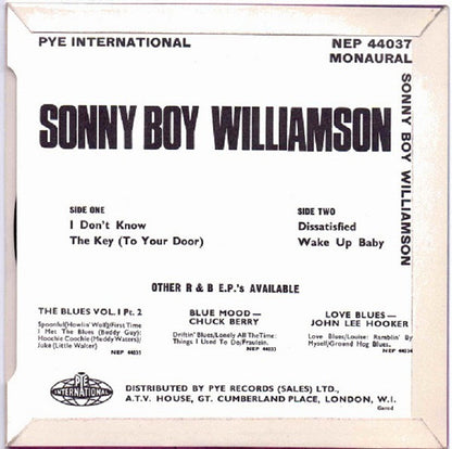 Sonny Boy Williamson (2) : Sonny Boy Williamson (7", EP, Mono)