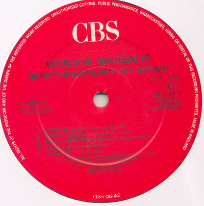 Wynton Marsalis : The Wynton Marsalis Quartet Live At Blues Alley (2xLP, Album)
