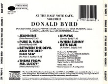 Donald Byrd : At The Half Note Cafe • Volume 2 (CD, Album, RE)