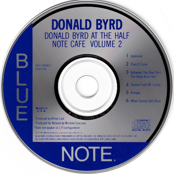 Donald Byrd : At The Half Note Cafe • Volume 2 (CD, Album, RE)